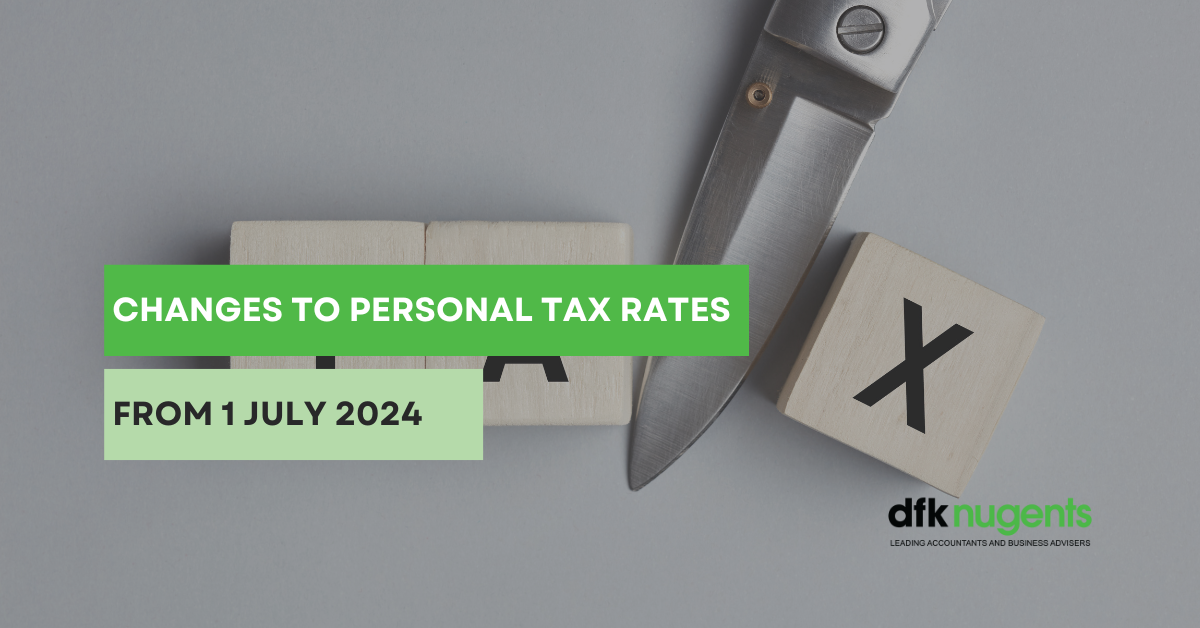 Changes to personal tax rates